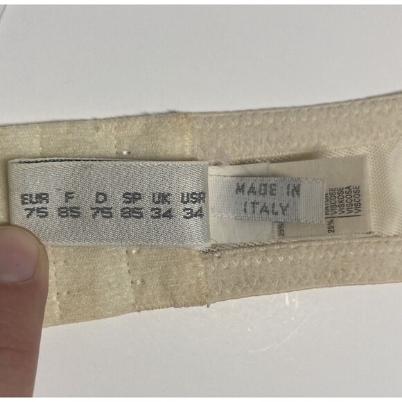 La Perla Floral Applique Embroidered Strap Underwire Demi Bra Sheer Unlined 34B - Picture 6 of 14